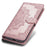 Imprinted Half Mandala Flower Wallet Leather Cell Phone Case for iPhone XS Max 6.5 inch - Rose Gold - 5