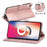 Imprinted Half Mandala Flower Wallet Leather Cell Phone Case for iPhone XS Max 6.5 inch - Rose Gold - 7