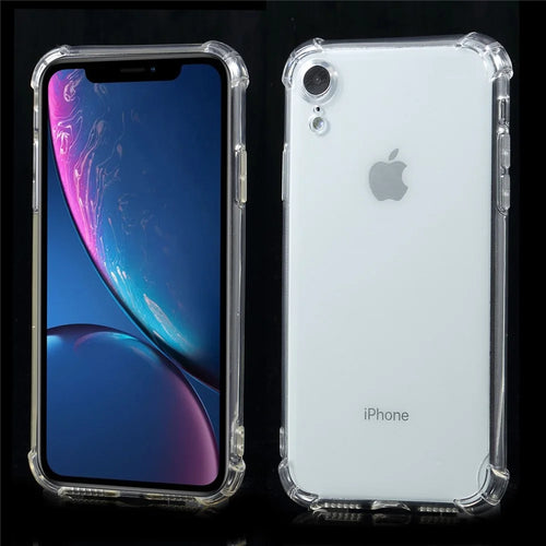 Four Corners Cushioning Drop-resistant Clear TPU Phone Cover for iPhone XR 6.1 inch - Transparent - 1