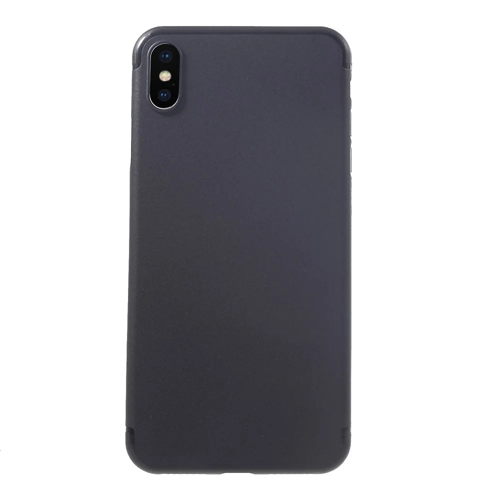 Ultra-thin Plastic Back Cell Phone Cover for iPhone XS Max 6.5 inch - Black - 1