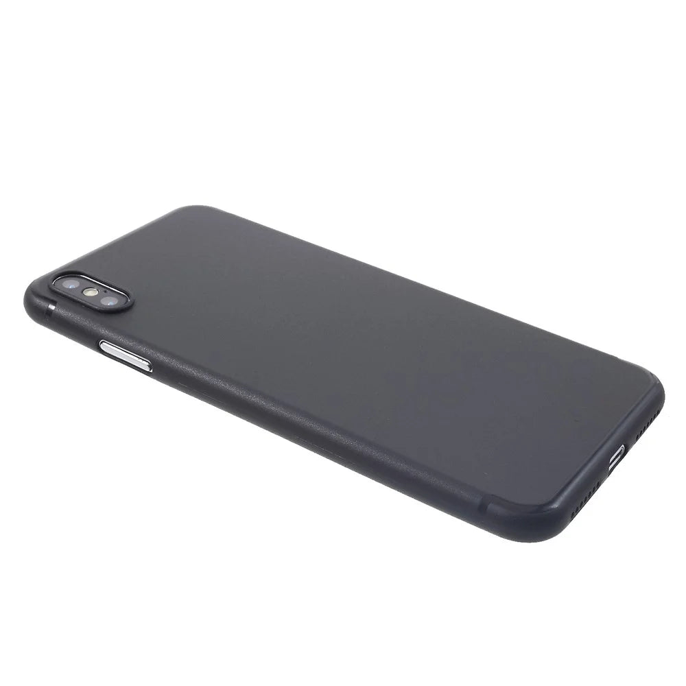 Ultra-thin Plastic Back Cell Phone Cover for iPhone XS Max 6.5 inch - Black - 4
