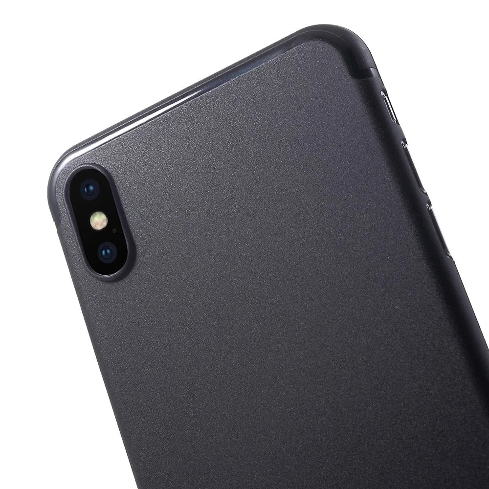 Ultra-thin Plastic Back Cell Phone Cover for iPhone XS Max 6.5 inch - Black - 5