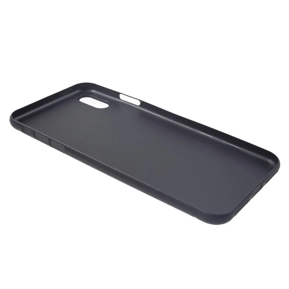 Ultra-thin Plastic Back Cell Phone Cover for iPhone XS Max 6.5 inch - Black - 7