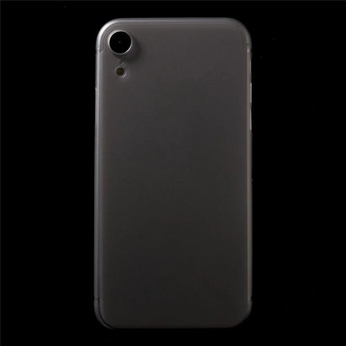 For iPhone XR 6.1 inch Ultra-thin Plastic Mobile Phone Cover - Light Grey - 1