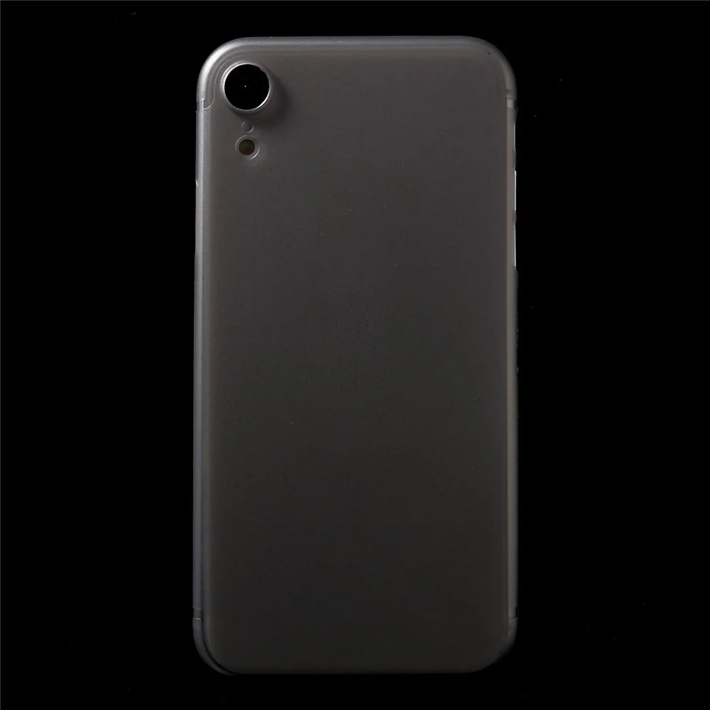 For iPhone XR 6.1 inch Ultra-thin Plastic Mobile Phone Cover - Light Grey - 1