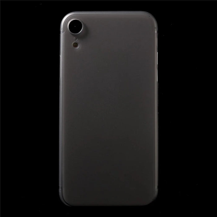 For iPhone XR 6.1 inch Ultra-thin Plastic Mobile Phone Cover - Light Grey - 1