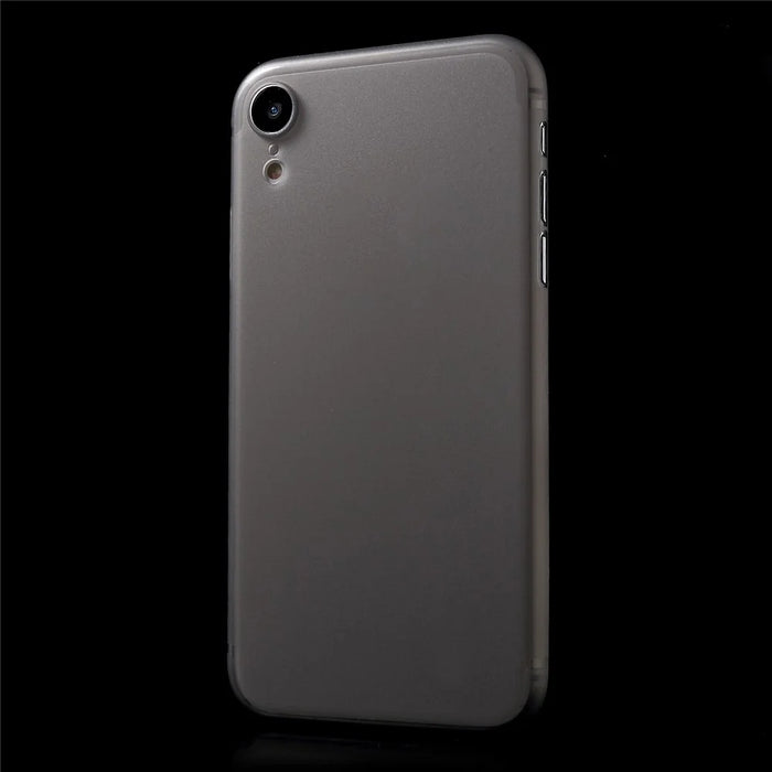 For iPhone XR 6.1 inch Ultra-thin Plastic Mobile Phone Cover - Light Grey - 3