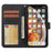 Cross Texture Leather Wallet Case + Removable TPU Back Shell for iPhone XR 6.1 inch - Black - 4