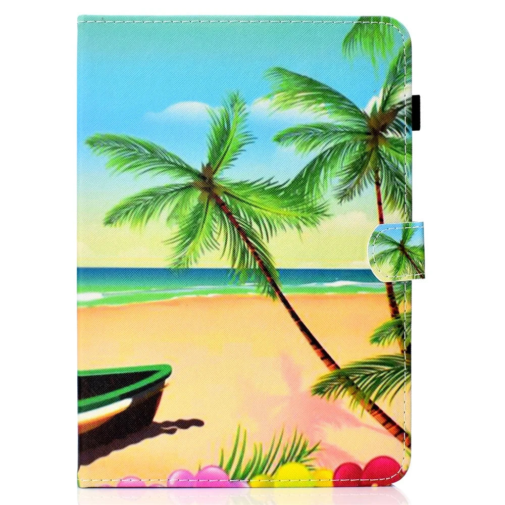 Pattern Printing Stand Leather Tablet Case for iPad 9.7 (2018)/9.7 (2017)/Air 2/Air - Seaside - 2