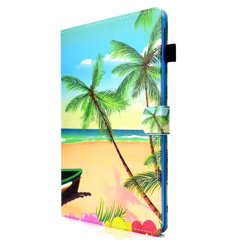 Pattern Printing Stand Leather Tablet Case for iPad 9.7 (2018)/9.7 (2017)/Air 2/Air - Seaside - 3