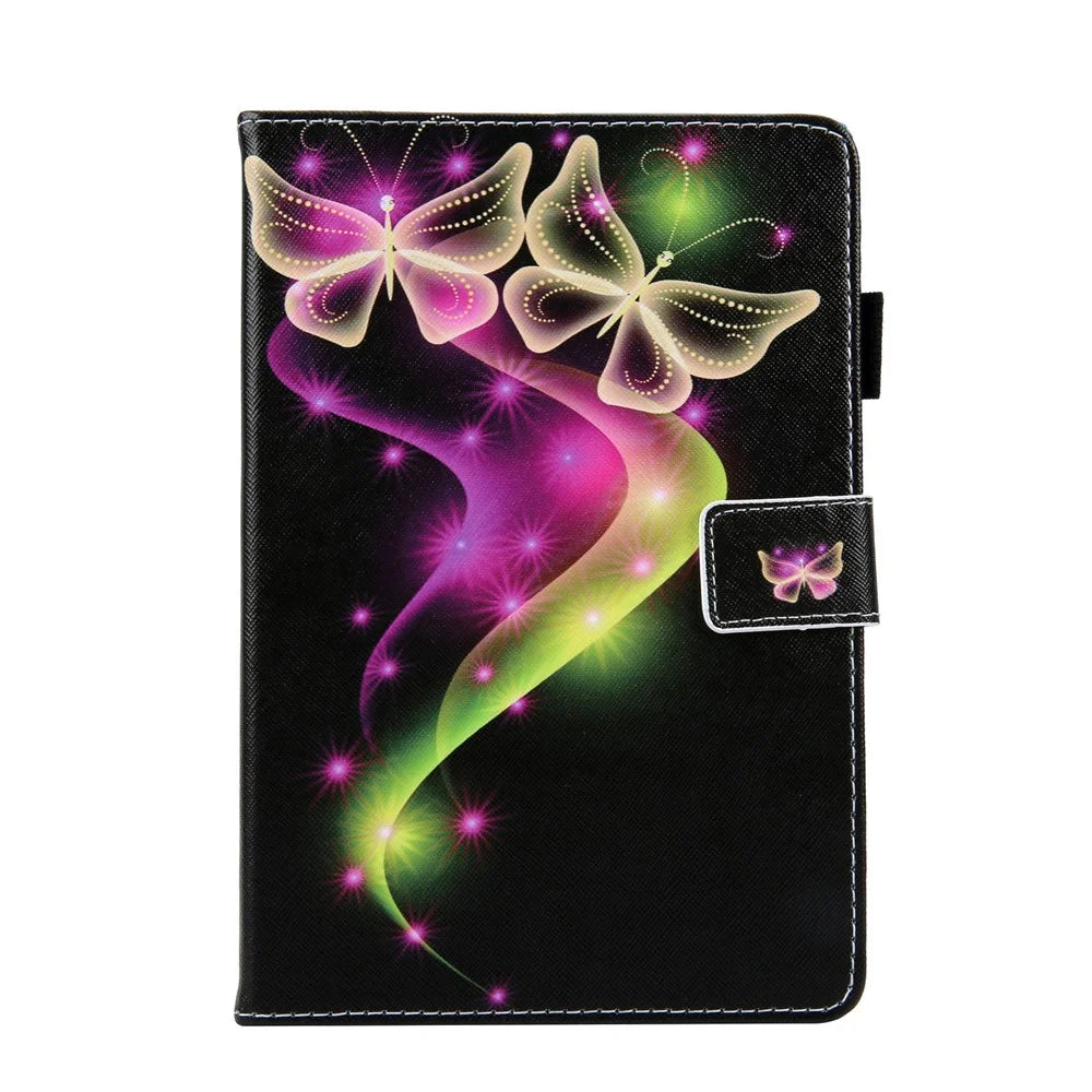 Pattern Printing Leather Cover Wallet Stand Shell for iPad 9.7 (2018)/9.7 (2017)/Air 2/Air - Beautiful Butterfly - 2