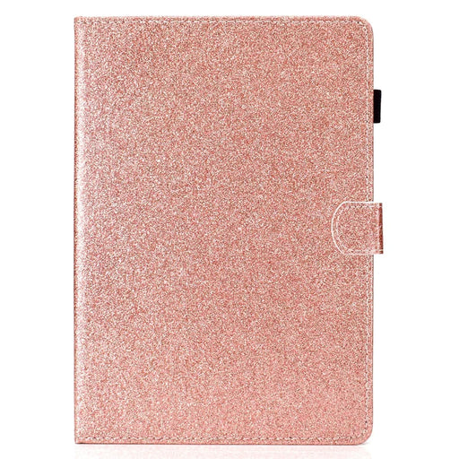 Flash Powder Card Holder PU Leather Stand Flip Shell for iPad 9.7-inch (2018) / 9.7-inch (2017) / Air 2 / Air - Rose Gold - 2