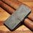 DG.MING Retro Style PU Leather Wallet Case for iPhone XS Max 6.5 inch - Grey - 1
