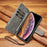 DG.MING Retro Style PU Leather Wallet Case for iPhone XS Max 6.5 inch - Grey - 6