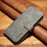 DG.MING Retro Style Leather Stand Case with Card Slots for iPhone XR 6.1 inch - Grey - 1