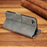 DG.MING Retro Style Wallet Cell Phone Cover for iPhone 7/8/SE (2022)/SE (2020) Leather Stand Case - Grey - 3