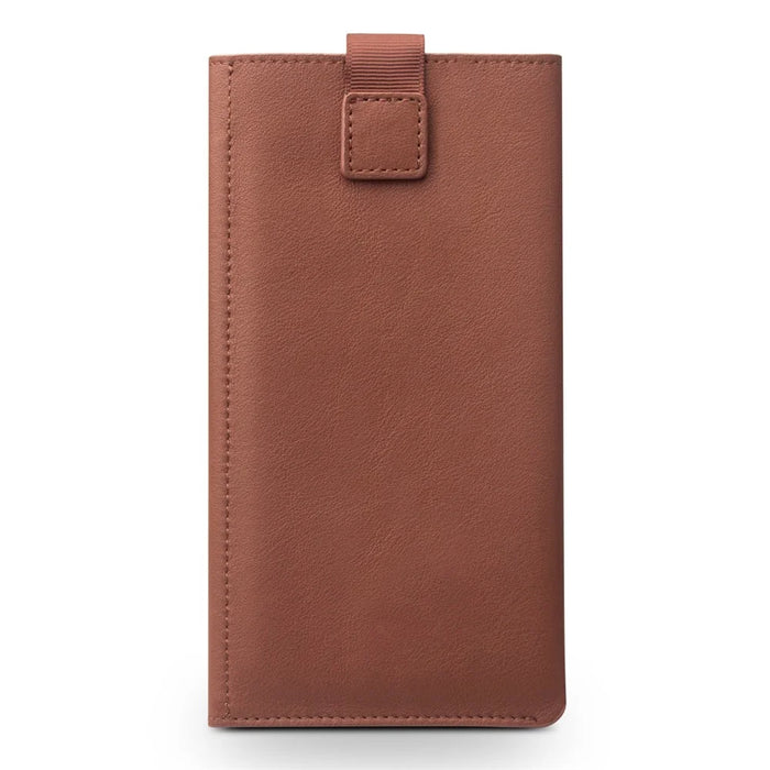 QIALINO Cowhide Leather Pouch Wallet Phone Cover for iPhone XS Max 6.5 inch - Brown - 5