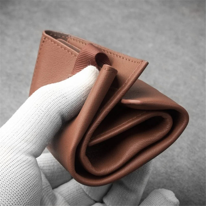 QIALINO Cowhide Leather Pouch Wallet Phone Case for iPhone XR 6.1 inch - Brown - 2