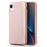 QIALINO Delicate Litchi Texture Calf Skin Genuine Leather Coated PC Back Shell for iPhone XR 6.1 inch - Pink - 1