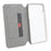 VILI DMX Cross Texture PU Leather Stand Cover with Card Slots for iPhone XR 6.1 inch - Grey - 4