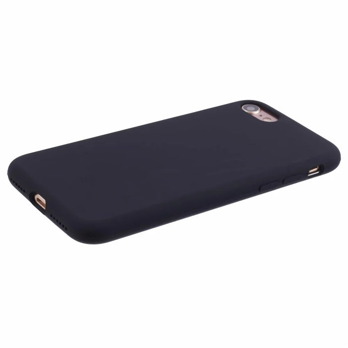 For iPhone 7/8/SE (2020)/SE (2022) 4.7 inch Silky Solid Silicone Case - Black - 5