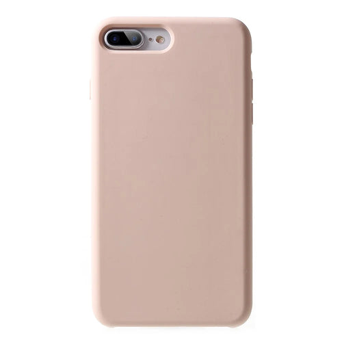 For iPhone 8 Plus / 7 Plus 5.5 inch Solid Silicone Phone Cover - Pink - 1