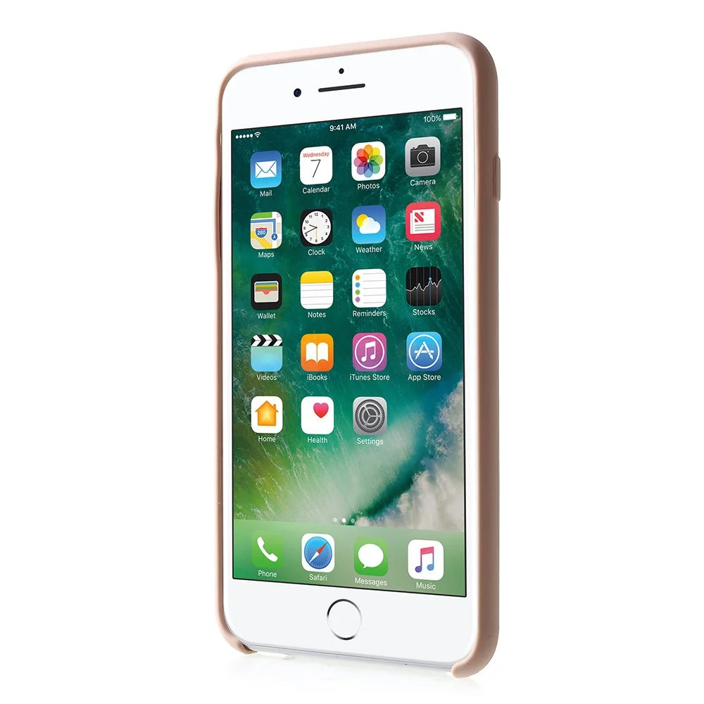 For iPhone 8 Plus / 7 Plus 5.5 inch Solid Silicone Phone Cover - Pink - 2