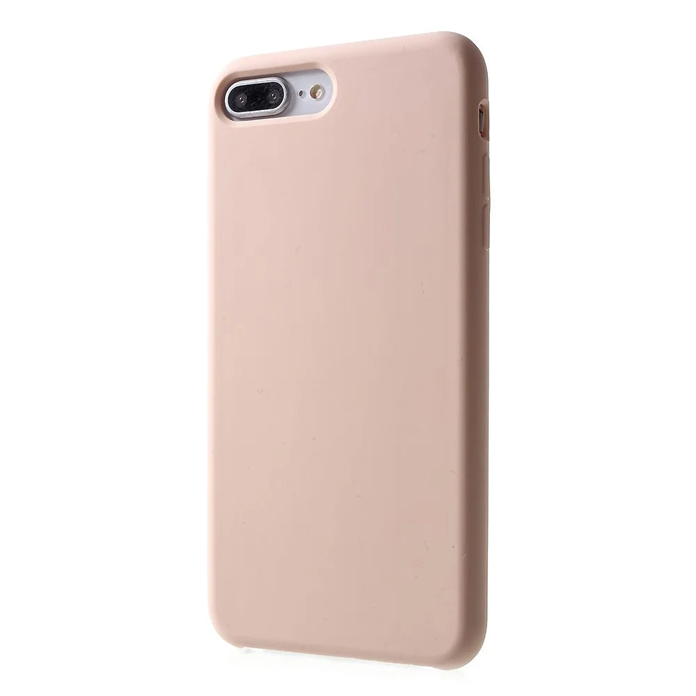 For iPhone 8 Plus / 7 Plus 5.5 inch Solid Silicone Phone Cover - Pink - 3