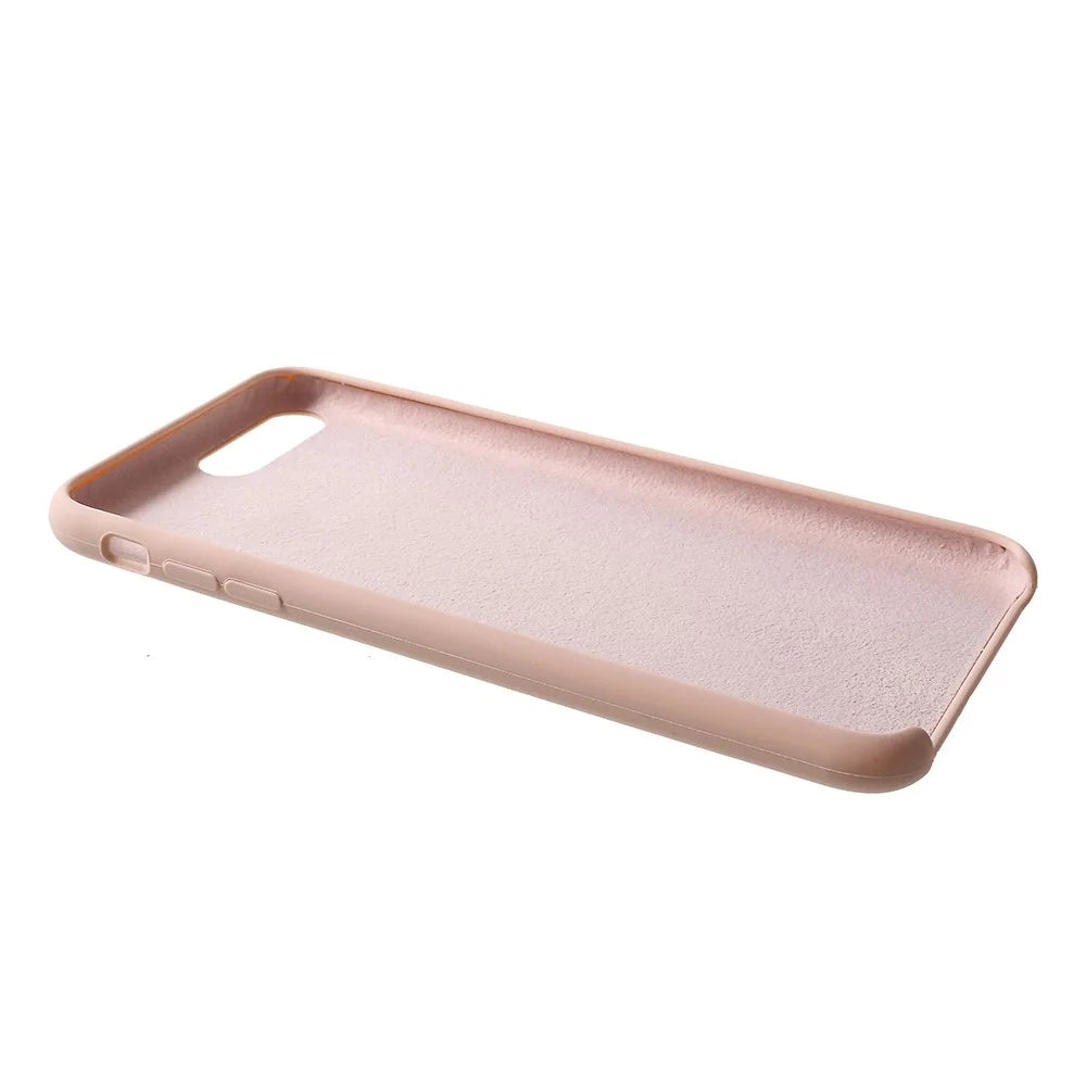 For iPhone 8 Plus / 7 Plus 5.5 inch Solid Silicone Phone Cover - Pink - 5