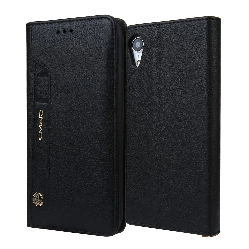 CMAI2 PU Leather Stand Wallet Mobile Casing for iPhone XR 6.1 inch - Black - 1