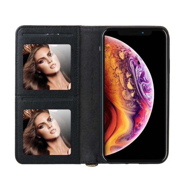 CMAI2 PU Leather Stand Wallet Mobile Casing for iPhone XR 6.1 inch - Black - 6
