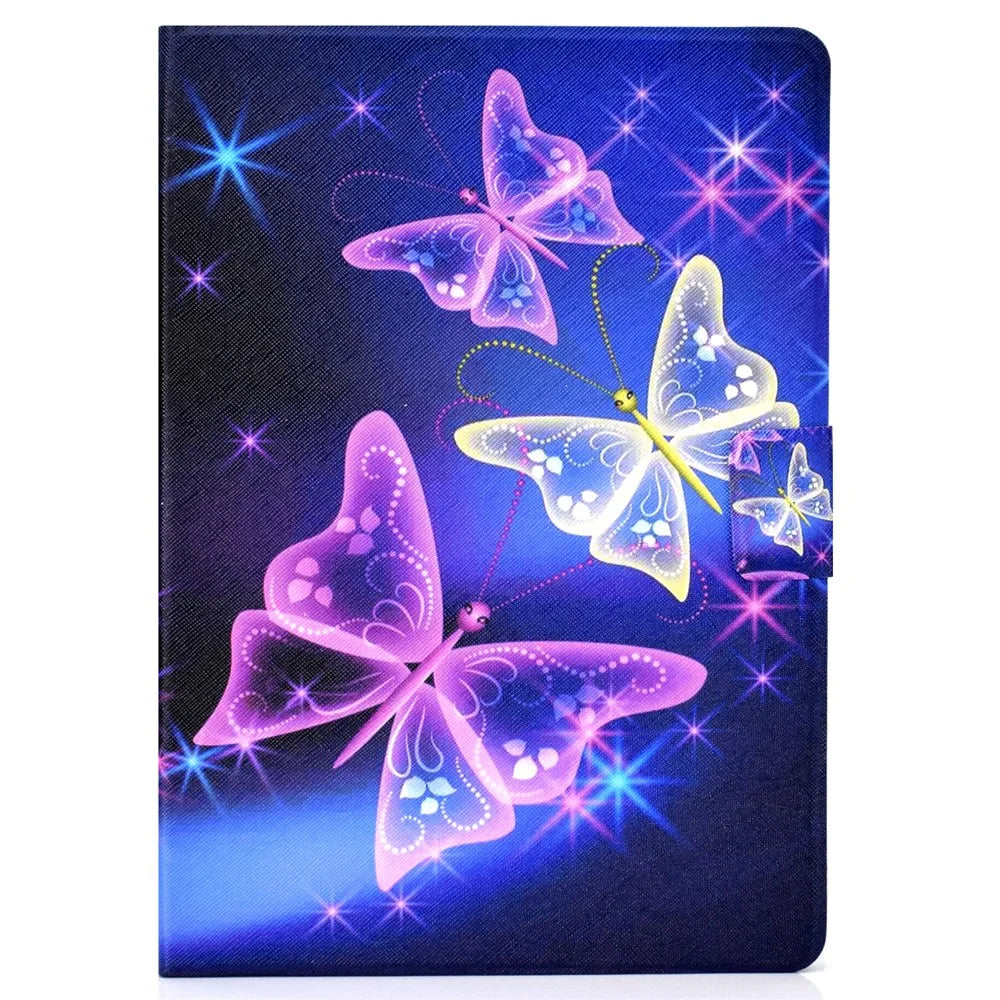 Pattern Printing Leather Stand Case for iPad 9.7-inch (2018)/9.7-inch (2017)/Air 2/Air - Vivid Butterfly - 2