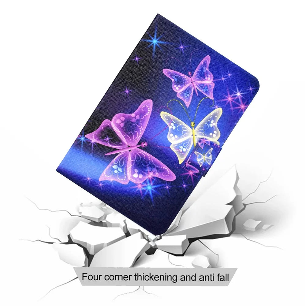 Pattern Printing Leather Stand Case for iPad 9.7-inch (2018)/9.7-inch (2017)/Air 2/Air - Vivid Butterfly - 7