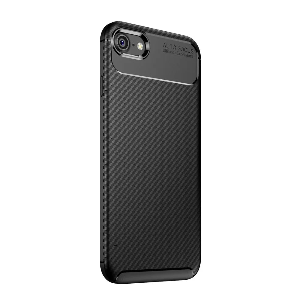 Beetle Series Carbon Fiber TPU Protection Cellphone Case for iPhone 7 / 8 / SE (2020) / SE (2022) - Black - 2