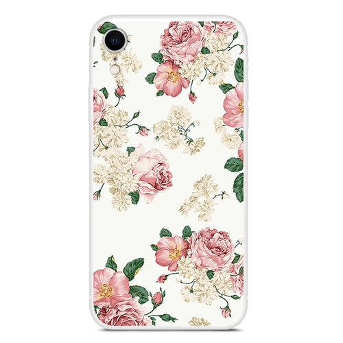 Pattern Printing Soft TPU Back Case for iPhone XR 6.1 inch - Peony - 1