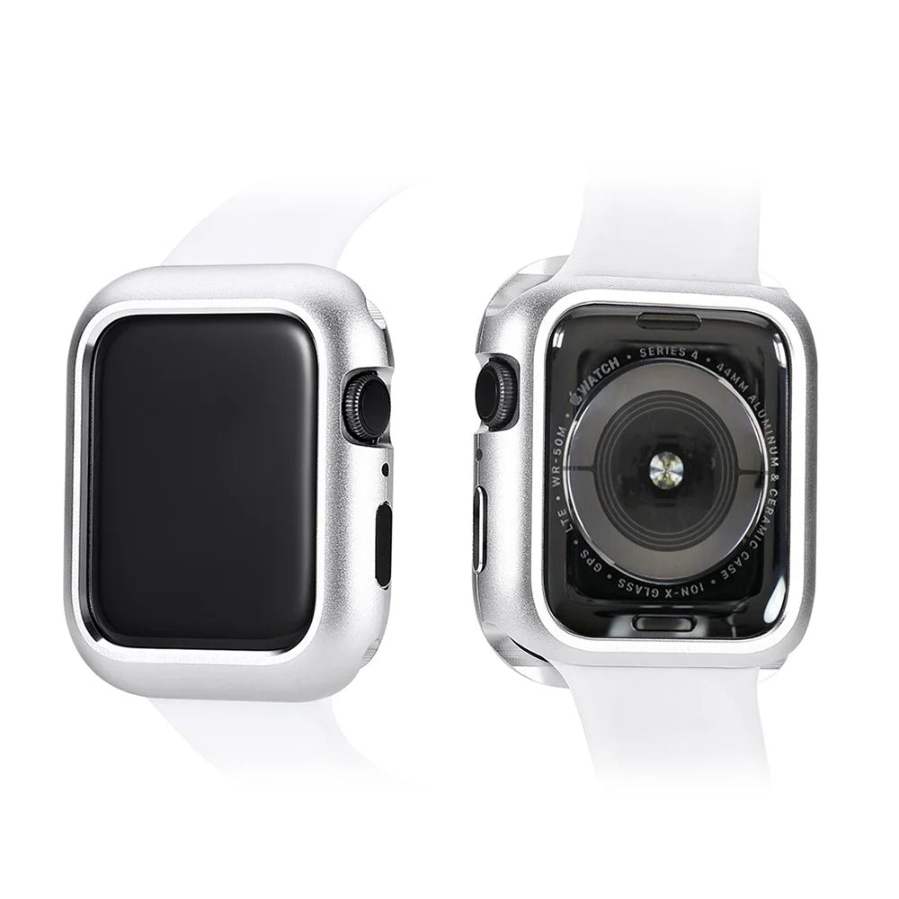 Magnetic Adsorption Metal Frame Protector Cover for Apple Watch Series SE3 / SE2 / SE1 /  6 / 5 / 4 40mm - Silver - 2