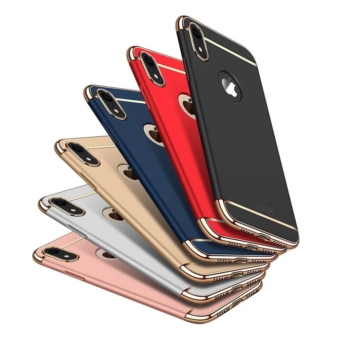 MOFI Guard Series Detachable 3-in-1 Electroplating PC Hard Case for iPhone XR 6.1 inch - Black - 2