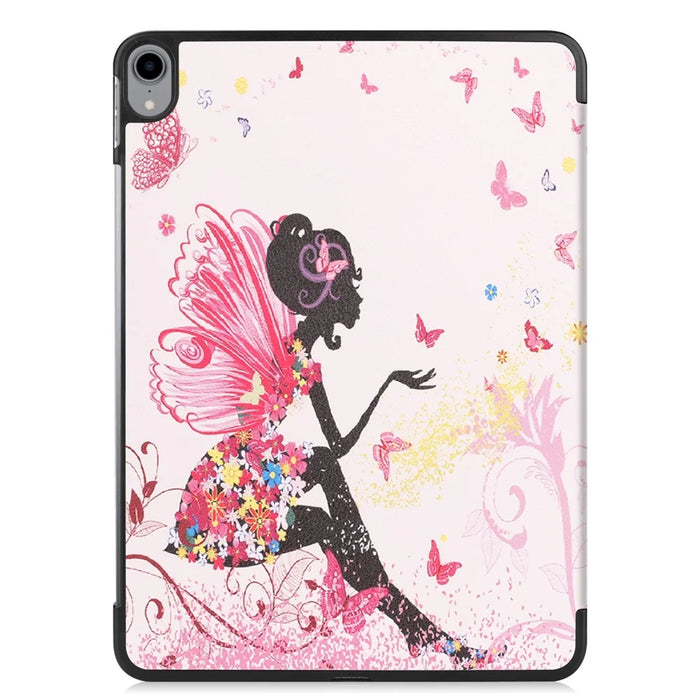 Pattern Printing Smart PU Leather Tri-fold Stand Tablet Shell for iPad Pro 11-inch (2018) - Fairy and Butterflies - 3