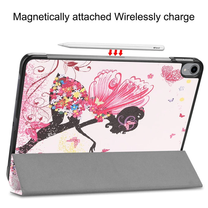 Pattern Printing Smart PU Leather Tri-fold Stand Tablet Shell for iPad Pro 11-inch (2018) - Fairy and Butterflies - 7
