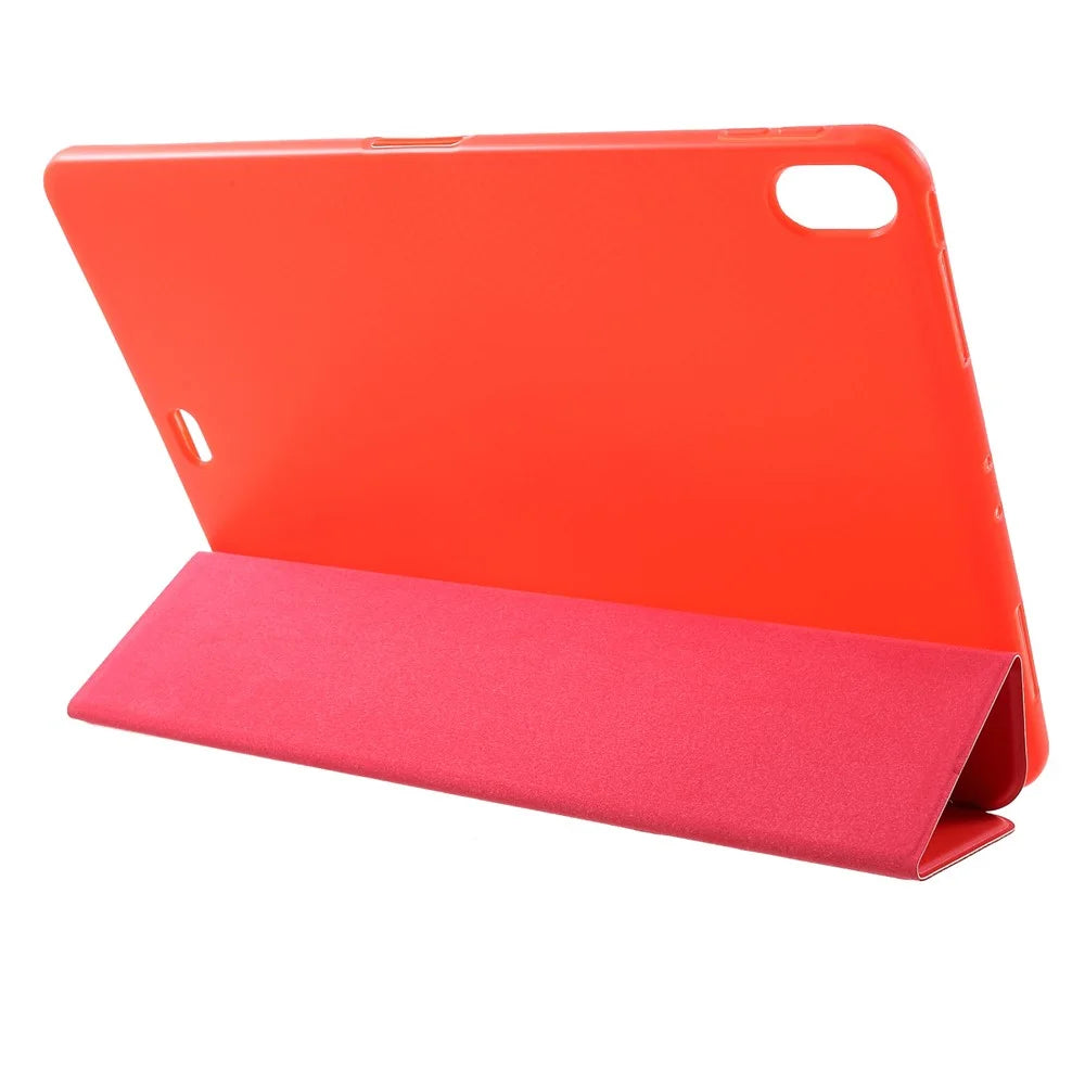 Tri-fold Stand PU Leather Tablet Shell for iPad Pro 11-inch (2018) - Red - 4