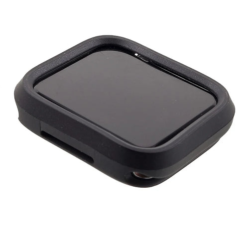Soft Silicone Protective Bumper Cover for Apple Watch Series SE3 / SE2 / SE1 /  6 / 5 / 4 44mm - All Black - 1