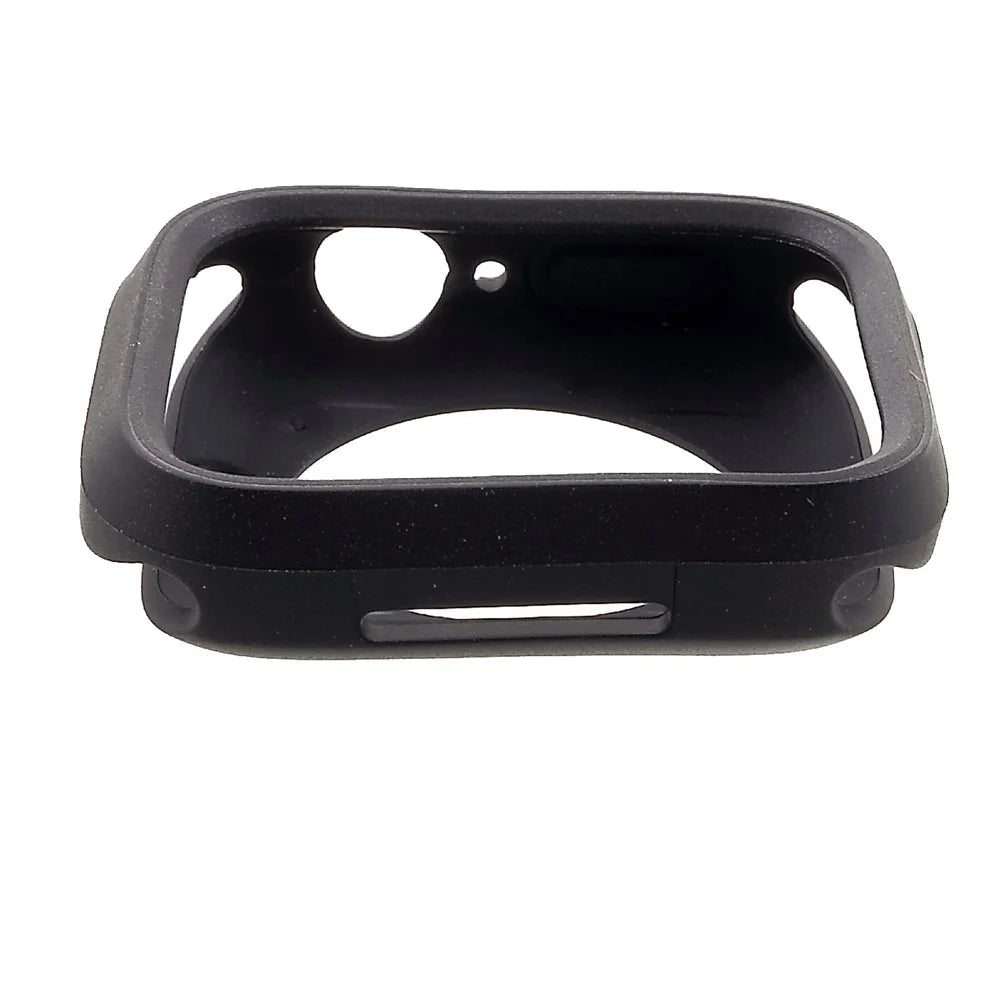 Soft Silicone Protective Bumper Cover for Apple Watch Series SE3 / SE2 / SE1 /  6 / 5 / 4 44mm - All Black - 5