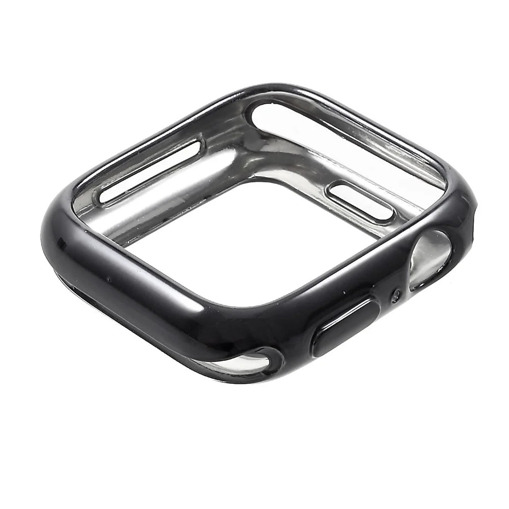 Electroplated TPU Soft Protection Cover for Apple Watch Series SE3 / SE2 / SE1 /  6 / 5 / 4 40mm - Black - 1