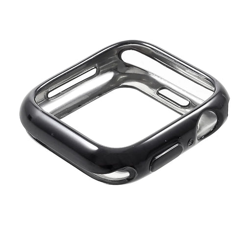 Electroplated TPU Protective Cover for Apple Watch Series SE3 / SE2 / SE1 /  6 / 5 / 4 44mm - Black - 1