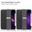 For iPad Pro 12.9 (2022) / (2021) / (2020) / (2018) PU Leather Stable Tri-fold Stand Stand Tablet Flip Case [with Pen Slot] - Black - 5