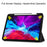 For iPad Pro 12.9 (2022) / (2021) / (2020) / (2018) PU Leather Stable Tri-fold Stand Stand Tablet Flip Case [with Pen Slot] - Black - 7