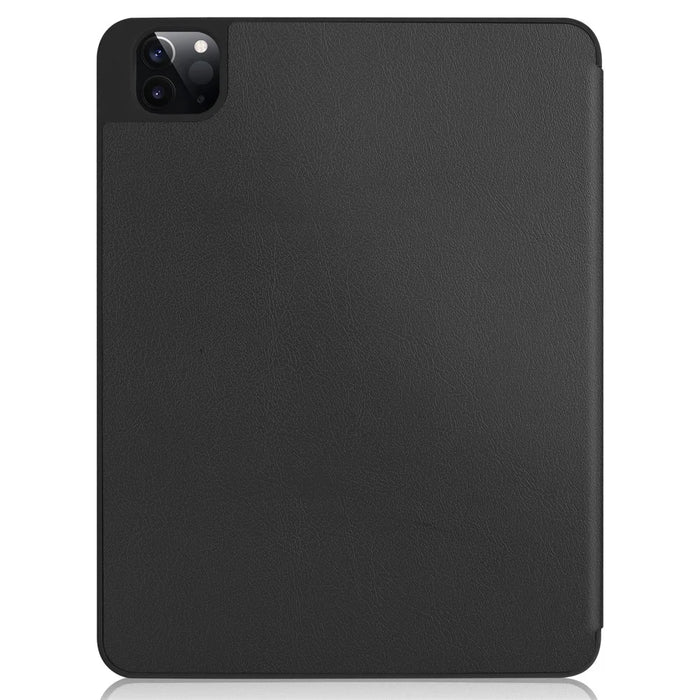 Tri-fold Leather Stand Smart Case with Pen Slot for  iPad Pro 11-inch (2022) / (2021) / (2020) / (2018) - Black - 3