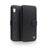 QIALINO Top Layer Cowhide Leather Magnetic Clasp Phone Case for iPhone XR 6.1 inch - Black - 1