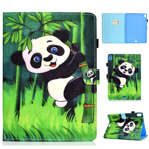 Patterned PU Leather Card Holder Tablet Case for iPad Pro 11-inch (2018) - Panda - 1