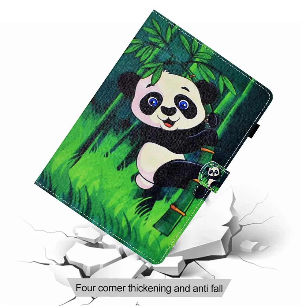 Patterned PU Leather Card Holder Tablet Case for iPad Pro 11-inch (2018) - Panda - 7